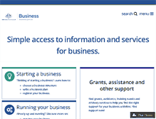 Tablet Screenshot of business.gov.au