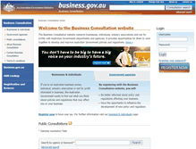 Tablet Screenshot of consultation.business.gov.au